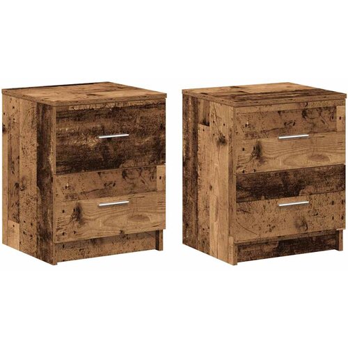 vidaXL Nočne omarice 2 kosa z 2 predaloma star les 40x36x50 cm, (5000298583) Cene