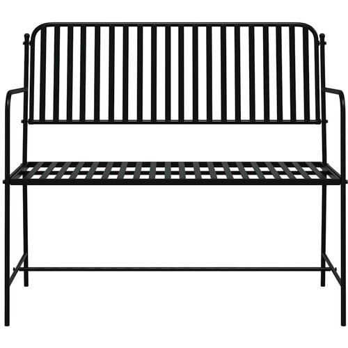  Vrtna klupa Crna 103,5 x 51,5 x 90 cm Čelik Slike