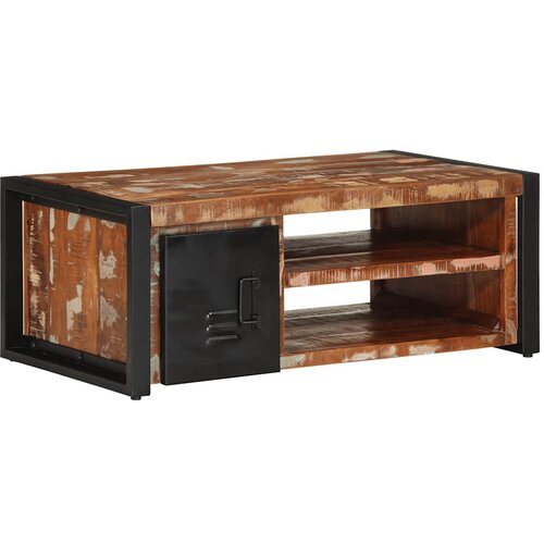 Maison Chic Klubska mizica - kavna mizica - Nizka mizica večbarvna 90x50x36 cm trden predelan les, (21752813) Slike
