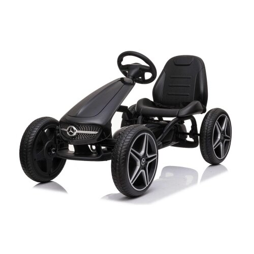  Dečiji automobil na akumulator Karting na pedale Mercedes Licencirani - Crni Slike