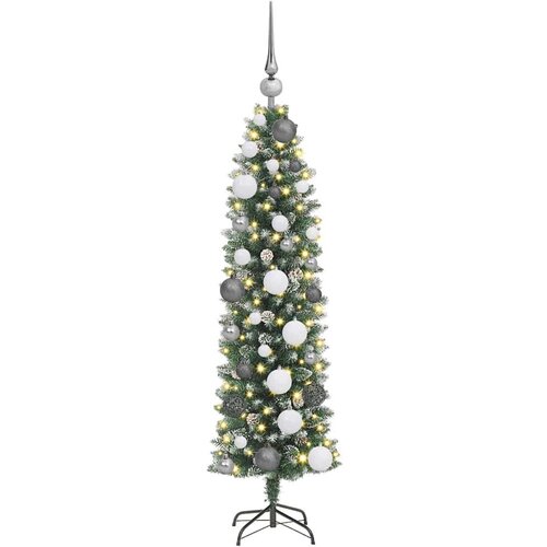 VidaXL Umjetno vitko božićno drvce Zelena 120 cm Plastika i PVC Slike