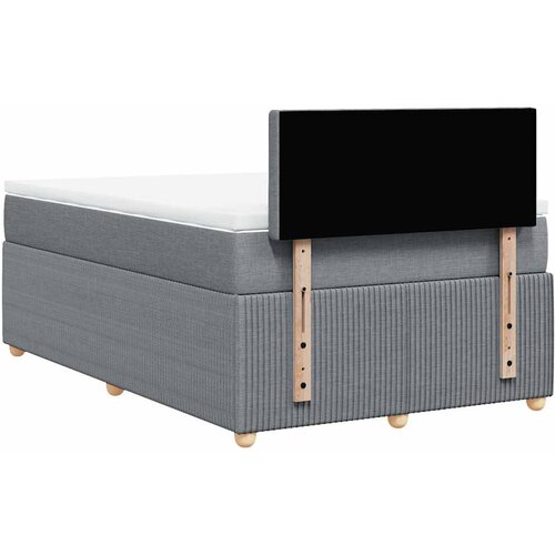  Krevet s oprugama i madracem svjetlosivi 120x190 cm od tkanine Slike