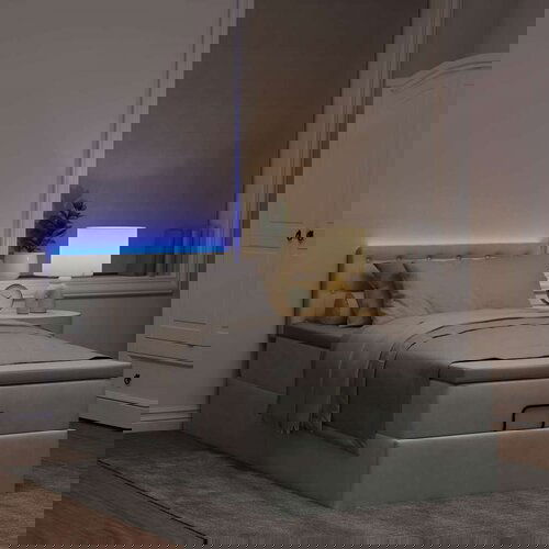 vidaXL Okvir kreveta s madraca svijetlosivi 90x200cm baršunasti Cijene