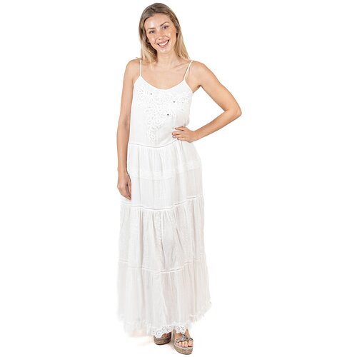 Isla Bonita By Sigris Dolge obleke Dolga Midi Obleka Bela Cene