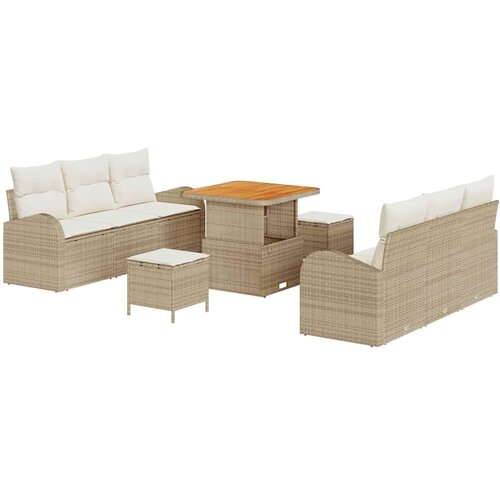  Sjedeća garnitura za vrt 9 kom. poliratan 179 x 62 x 85 cm Slike