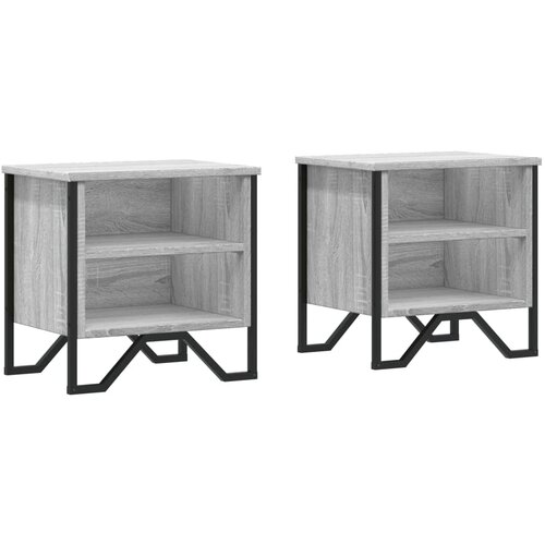 Maison Chic Dvo delni komplet Nočne omarice - Nočne mize sonoma hrast 40x30x40 cm inženirski les, (21690572) Cene