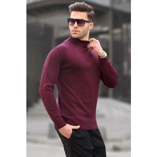 Madmext Sweater - Burgundy - Slim fit Cene