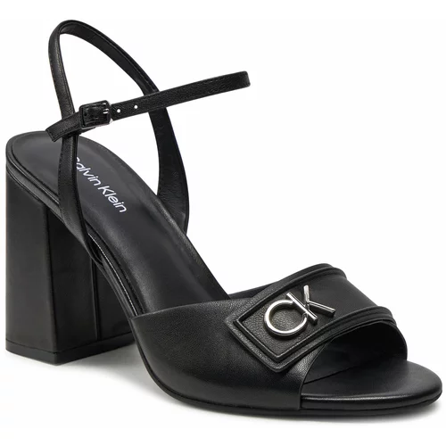 Calvin Klein Sandali Heel Sandal 85 Relock Lth HW0HW01937 Ck Black BEH