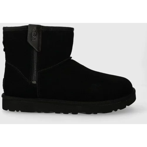Ugg Čizme za snijeg od brušene kože Classic Mini Bailey Zip boja: crna, 1151230