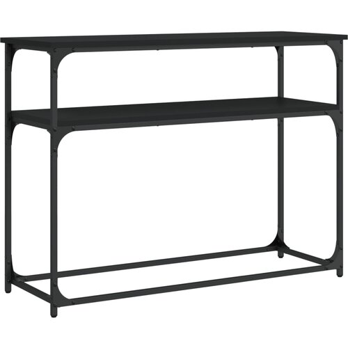 Maison Chic konzolna miza - miza ob steni črna 100x35,5x75 cm inženirski les, (21786661) Cene