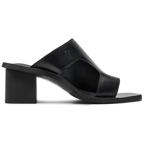 Calvin Klein Jeans Natikači 5 Heel Sandal Lh Mg Mtl YW0YW01500 Črna