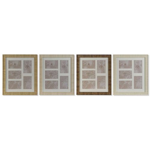  Okvir za sliku Home ESPRIT Smeđa Bež Prirodno Bjelokost Kristal polistiren Skandinavski 34 X 2 X 38 cm (4 kom.) Cijene