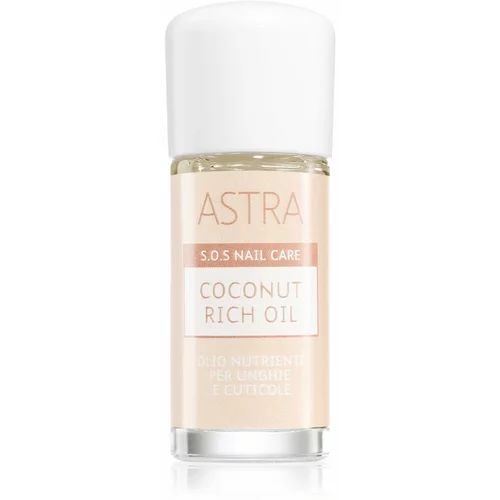 Astra Make-up S.O.S Nail Care Coconut Rich Oil kokosovo olje za nohte in obnohtno kožo 12 ml