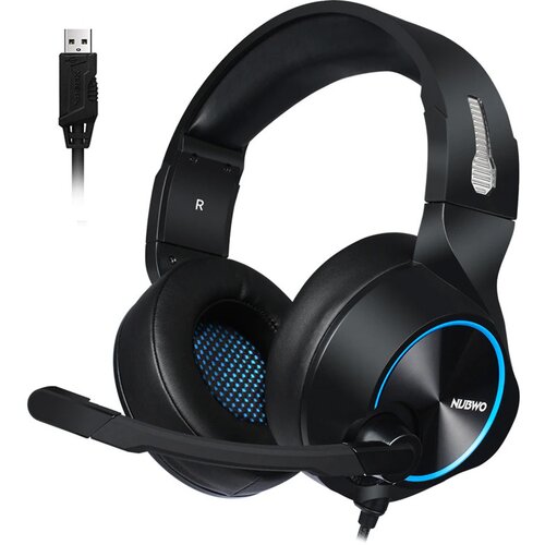 Nubwo slušalice gaming N11U led usb crno plave Slike