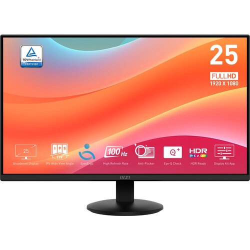 MSI Pro MP252L computer monitor 62.2 cm (24.5) 1920 x 1080 pixels Full HD LED Black Slike