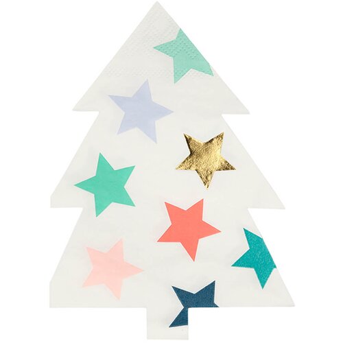 Meri Meri papirnate salvete die cut patterned tree (16 komada) Slike