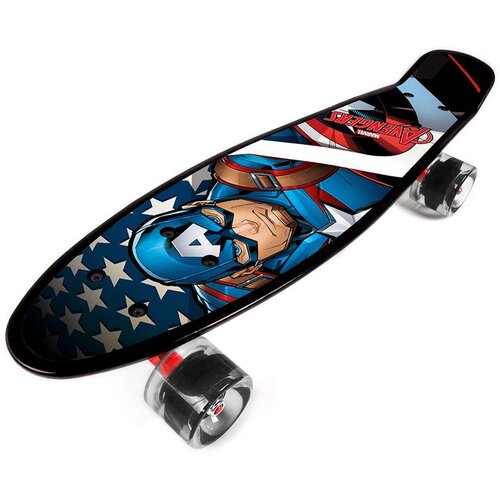 Dječji skateboard Captain America crni Slike