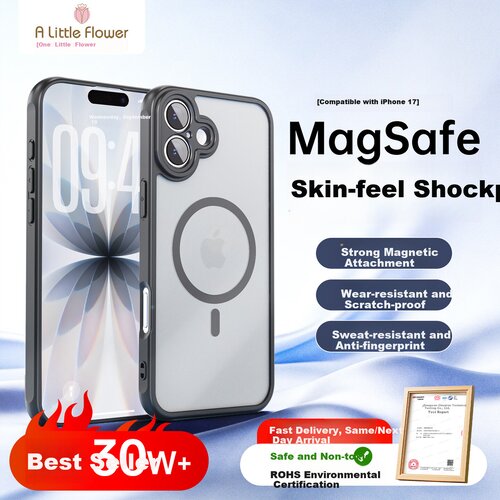  ALittleFlower Maska za mobilni telefon iPhone 17 , Providno-crna Cene