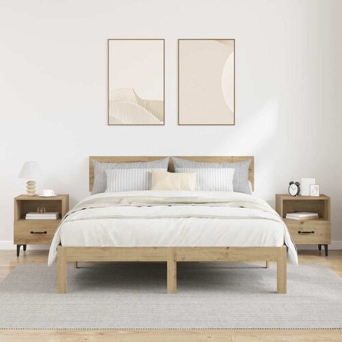  Noćni ormar s ladicama 2 pcs Umjetnički hrast 40 x 35 x 47,5 cm Slike