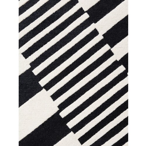 Elle Decoration Črno-bela ročno tkana volnena preproga 200x290 cm Stryve Flux &amp;ndash; Slike
