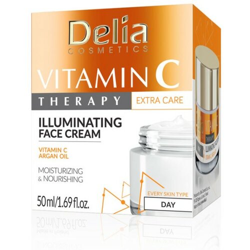 Delia vitamin c krema za lice sa arganovim uljem, ši buterom i koenzimom Slike