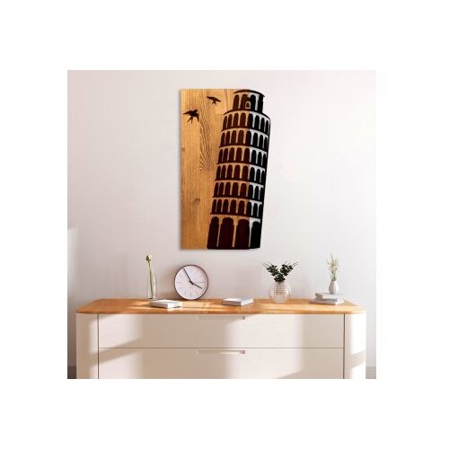Wallity Zidna dekoracija Pisa toranj, 32cmx58cmx3cm, Hrast Slike