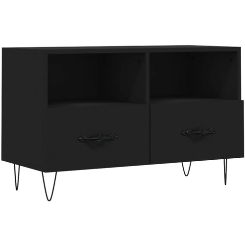 Maison Chic TV omarica - TV enota - Televizijska omarica črna 80x36x50 cm inženirski les, (21701298) Cene