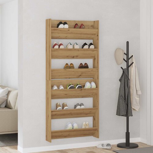  Ormar za cipele Zidne 2 pcs Umjetnički hrast 85 x 18 x 90 cm Cene