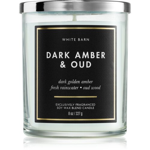 Bath & Body Works Dark Amber & Oud sveča 227 g Cene