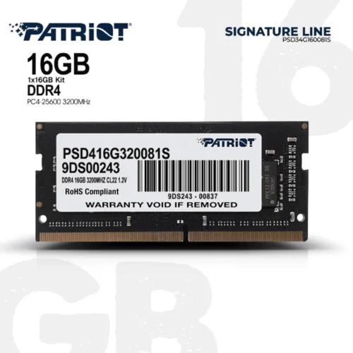 Patriot RAM 16GB 3200MHz SODIM