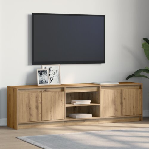vidaXL TV omarica Rjava 182 x 34 x 50 cm Umetni les in lesene plošče Cene