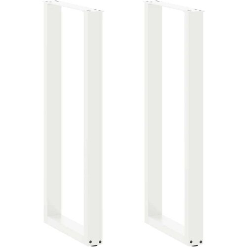  Noge stolića za kavu U-oblika 2 kom bijele 40x(110-111)cm čelik Slike