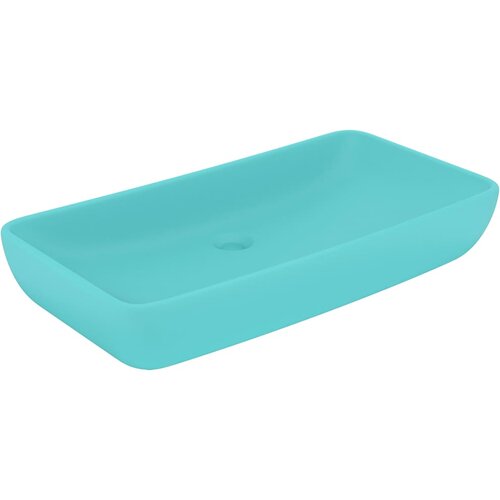 Maison Chic Razkošen Umivalnik - Kopalna umivalnik - Lavabo pravokoten mat svetlo zelen 71x38 cm keram., (21684563) Cene