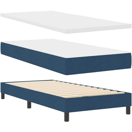 vidaXL Postelja boxspring z vzmetnico z vzmetnico Modra 180 x 200 cm, (5000127413) Cene