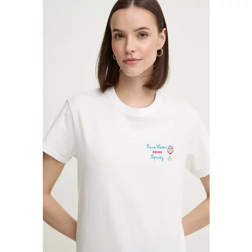 Mc2 Saint Barth Pamučna majica za žene, boja: bijela