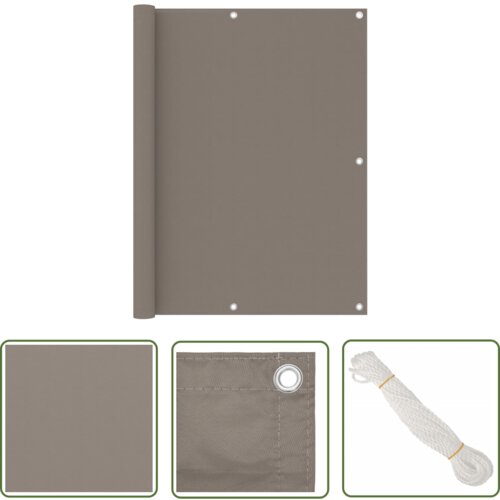  The Living Store Balkonsko platno taupe 120x400 cm oksford blago - Balkonsko Platno, (21743748) Slike