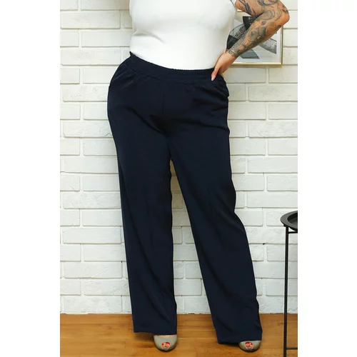 Karko Woman's Trousers Z785 Navy Blue