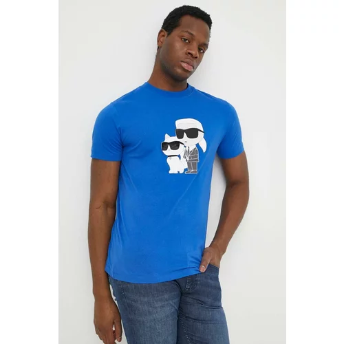 Karl Lagerfeld Bombažna kratka majica moški
