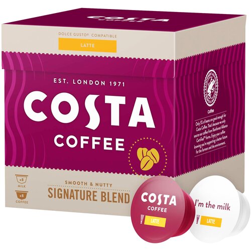 Costa Coffee nespresso kapsule signature blend latte dolce gusto 16/1 Slike