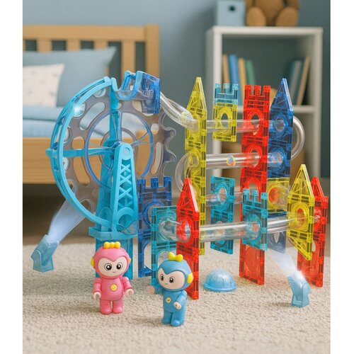 Magnetic Space Blocks Ball Track Luminous People 120 pcs. Slike