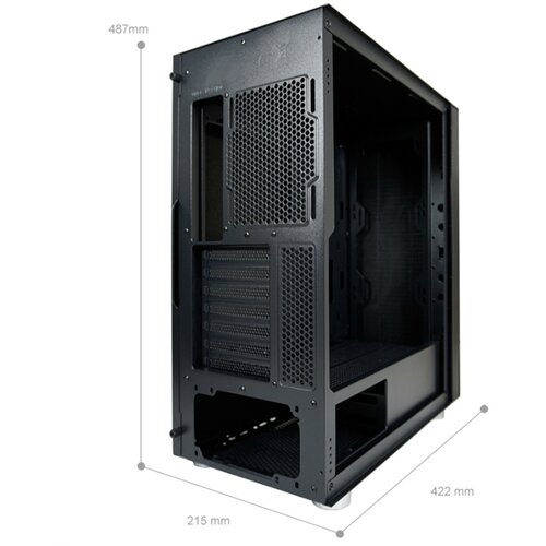 LC-Power Sound Insulated CaseLC-8000B, 1x USB-C, 2x USB-AE-ATX, ATX, Micro-ATX, Mini-ITX Cijene