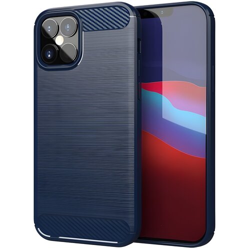 IZMAEL.eu Futrola Carbon Shield TPU za Apple iPhone 12 Pro/iPhone 12 - Plava Cene