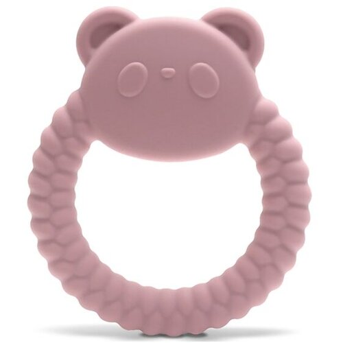 Lorelli Silikonska glodalica za bebe Panda, Roze Slike