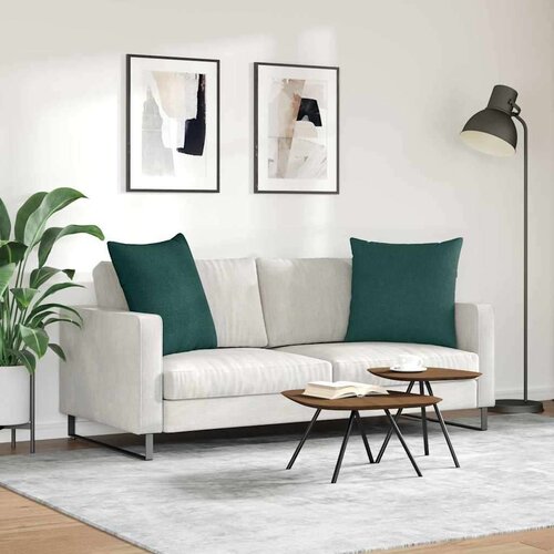 VidaXL jastučići za sofu 2 pcs tamnozelena 80 x 80 cm tkanina Slike