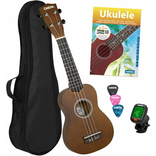 Cascha HH 3956 SET Soprano ukulele Natural