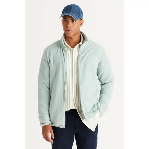 AC&Co / Altınyıldız Classics Men's CAGLA Anti-Pilling Anti-Pilling Standard Fit Bato Collar Sweatshirt Fleece Jacket.