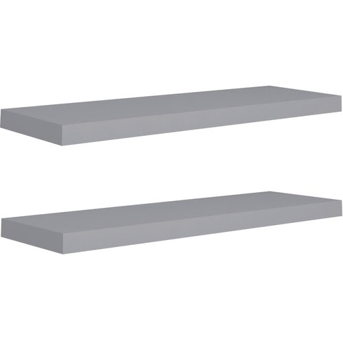 Maison Chic 2 kosi Stenske Police - Viseče police sive 80x23,5x3,8 cm MDF, (21758682) Slike