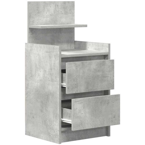 vidaXL Noćni ormarić s 2 ladice beton siva 38x34x80 cm Cene