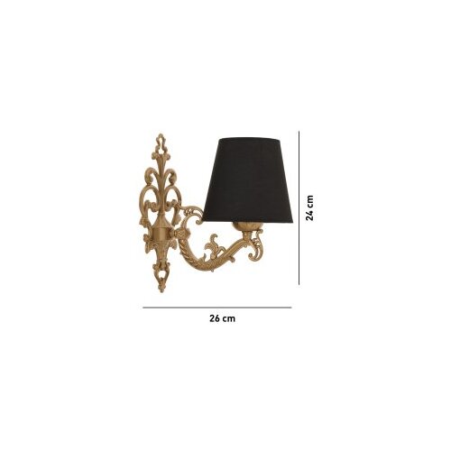 Opviq zidna lampa claire black gold Slike