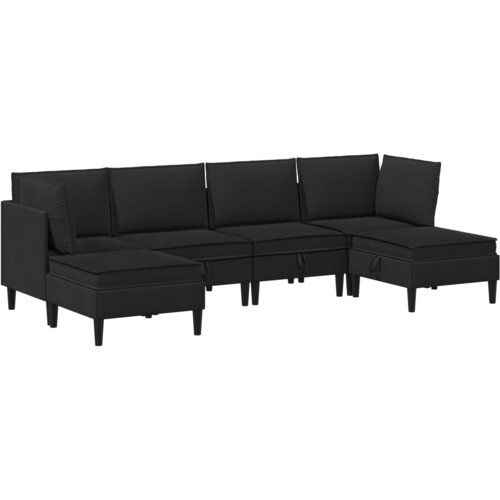  Komplet pohi&amp;scaron;tva za dnevno sobo 6 pcs Črna Blago, (5000283154) Slike